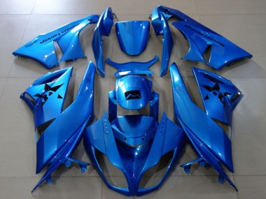 Preisgünstige Kawasaki ZX6R Motorrad Verkleidung 2007-2008 - Metallisch Blau