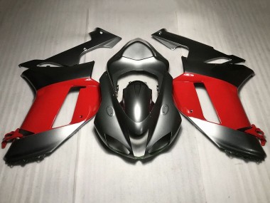 Preisgünstige Kawasaki ZX6R Motorrad Verkleidung 2007-2008 - Silber Rot
