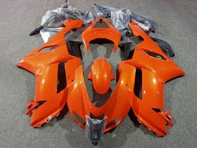 Preisgünstige Kawasaki ZX6R Abs Motorrad Verkleidungen 2007-2008 - Orange