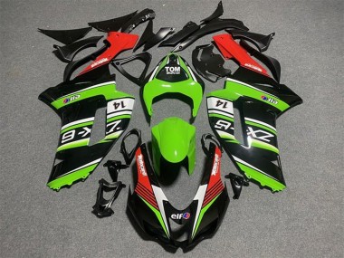 Preisgünstige Kawasaki ZX6R Motorrad Verkleidung 2007-2008 - Schwarz Grun Weiss Rot
