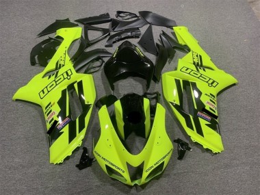 Preisgünstige Kawasaki ZX6R Motorrad Verkleidung 2007-2008 - Neon Gelb Schwarz Icon