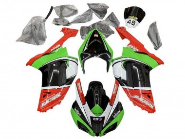 Preisgünstige Kawasaki ZX6R Motorrad Verkleidung 2007-2008 - Rot Grun Schwarz Weiss