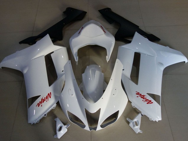 Preisgünstige Kawasaki ZX6R Motorrad Verkleidung 2007-2008 - Weiss Rot