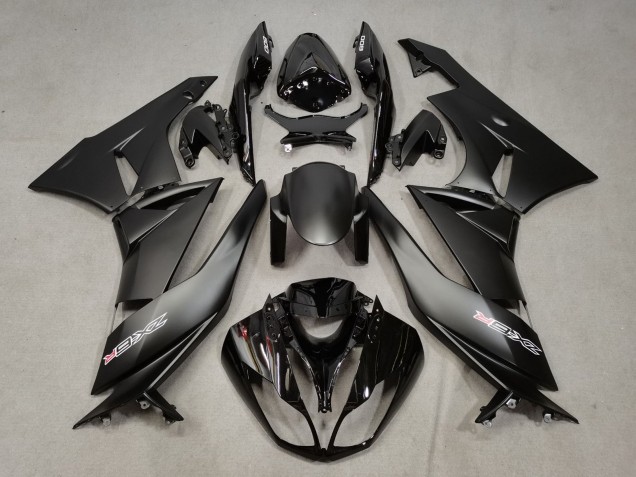 Preisgünstige Kawasaki ZX6R Motorrad Verkleidung 2009-2012 - Matt Schwarz Glanzendes Schwarz Weiss Rot