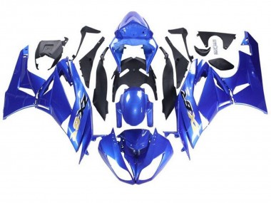 Preisgünstige Kawasaki ZX6R Motorrad Verkleidung 2009-2012 - Blau Schwarz Gold