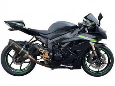 Preisgünstige Kawasaki ZX6R Motorrad Verkleidung 2009-2012 - Matt Schwarz Grun