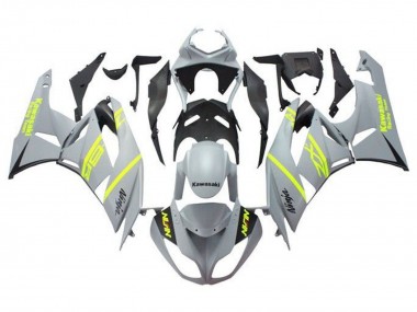 Preisgünstige Kawasaki ZX6R Motorrad Verkleidung 2009-2012 - Grau Gelb Schwarz