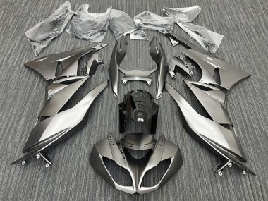 Preisgünstige Kawasaki ZX6R Motorrad Verkleidung 2009-2012 - Matt Silber Schwarz