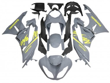 Preisgünstige Kawasaki ZX6R Motorrad Verkleidung 2009-2012 - Nardo Grau Gelb