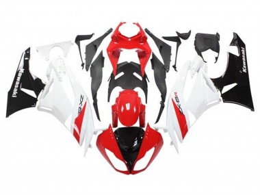 Preisgünstige Kawasaki ZX6R Motorrad Verkleidung 2009-2012 - Rot Weiss Schwarz