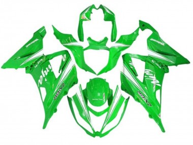 Preisgünstige Kawasaki ZX6R Motorrad Verkleidung 2013-2018 - Grun Weiss
