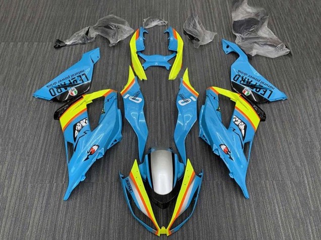 Preisgünstige Kawasaki ZX6R Motorrad Verkleidung 2013-2018 - Hellblau Gelb Orange Schwarz Silber