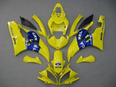 Preisgünstige Yamaha YZF R6 Motorrad Verkleidung 2006-2007 - Gelb Blau Motul Michelin Kamel