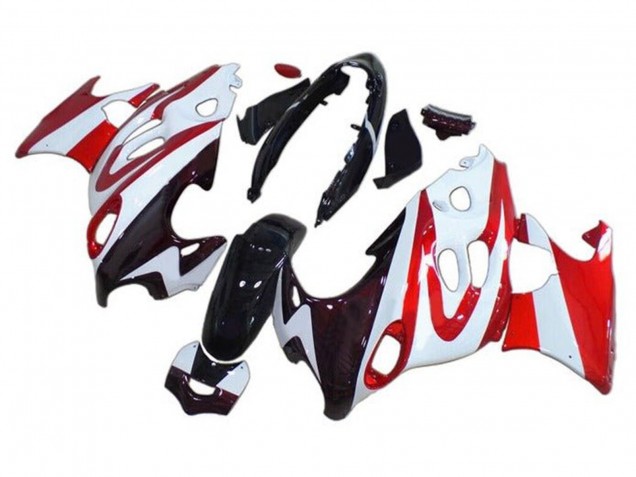 Preisgünstige Suzuki GSX600F/GSX750F Motorrad Verkleidung 2004-2006 - Glanzendes Schwarz Weiss Rot