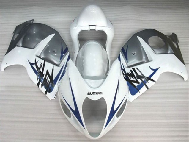 Preisgünstige Suzuki GSXR 1300 Hayabusa Motorrad Verkleidung 1996-2007 - Weiss Silber Blau