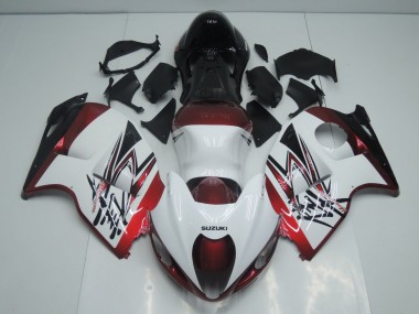 Preisgünstige Suzuki GSXR 1300 Hayabusa Motorrad Verkleidung 1996-2007 - Weiss Bonbon Rot Schwarz