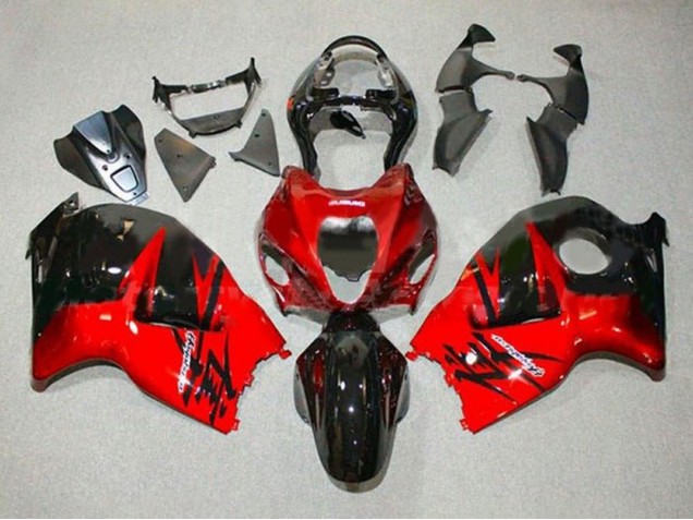 Preisgünstige Suzuki GSXR 1300 Hayabusa Motorrad Verkleidung 1996-2007 - Rot Glanzendes Schwarz