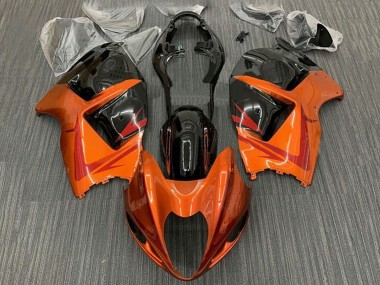 Preisgünstige Suzuki GSXR 1300 Hayabusa Motorrad Verkleidung 1996-2007 - Orange Schwarz Rot