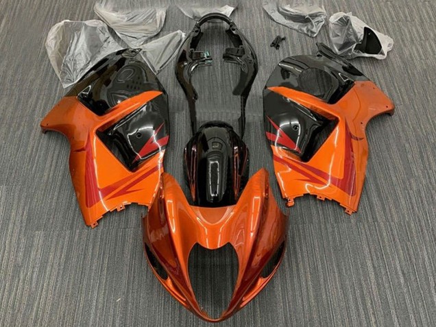 Preisgünstige Suzuki GSXR 1300 Hayabusa Motorrad Verkleidung 1996-2007 - Orange Schwarz Rot