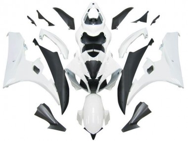 Preisgünstige Yamaha YZF R6 Motorrad Verkleidung 2006-2007 - Weiss Matt Schwarz