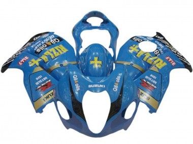 Preisgünstige Suzuki GSXR 1300 Hayabusa Motorrad Verkleidung 1996-2007 - Blau Gold Schwarz Rizla