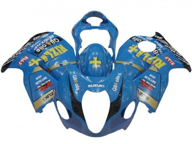 Preisgünstige Suzuki GSXR 1300 Hayabusa Motorrad Verkleidung 1996-2007 - Blau Gold Schwarz Rizla