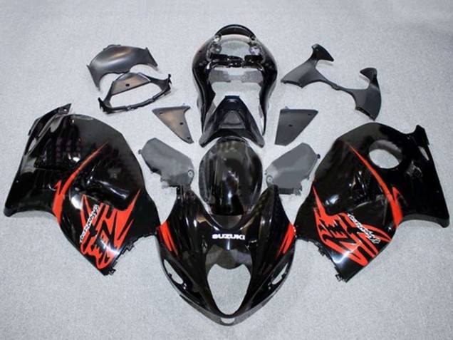 Preisgünstige Suzuki GSXR 1300 Hayabusa Motorrad Verkleidung 1996-2007 - Glanzendes Schwarz Rot