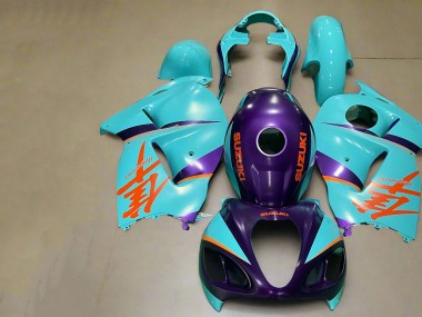 Preisgünstige Suzuki GSXR 1300 Hayabusa Motorrad Verkleidung 1996-2007 - Matt Lila Orange Blau