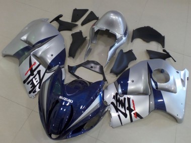 Preisgünstige Suzuki GSXR 1300 Hayabusa Motorrad Verkleidung 1996-2007 - Silber Dunkel Blau