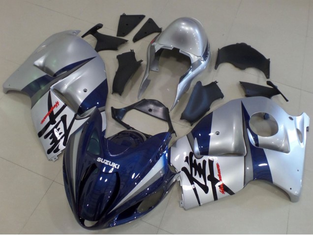 Preisgünstige Suzuki GSXR 1300 Hayabusa Motorrad Verkleidung 1996-2007 - Silber Dunkel Blau