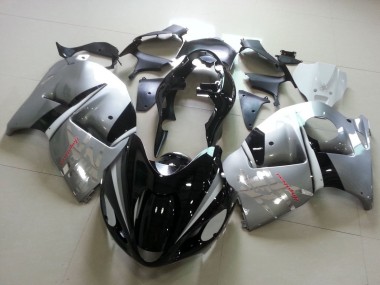 Preisgünstige Suzuki GSXR 1300 Hayabusa Motorrad Verkleidung 1996-2007 - Glanzendes Schwarz Silber Chrome