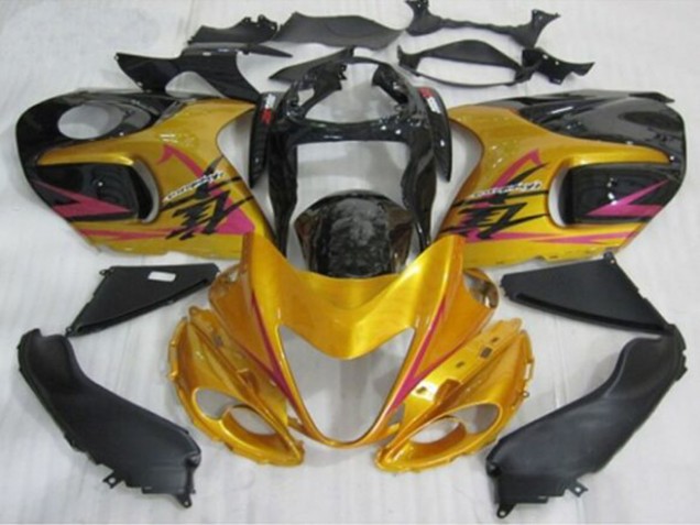 Preisgünstige Suzuki GSXR 1300 Hayabusa Motorrad Verkleidung 1996-2007 - Gold Schwarz Rosa