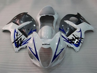 Preisgünstige Suzuki GSXR 1300 Hayabusa Motorrad Verkleidung 2008-2020 - Weiss Blau Grau