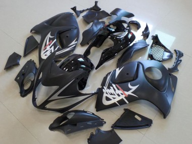 Preisgünstige Suzuki GSXR 1300 Hayabusa Motorrad Verkleidung 2008-2020 - Matt Schwarz Glanzendes Schwarz Silber
