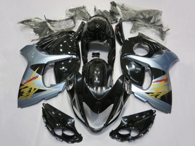 Preisgünstige Suzuki GSXR 1300 Hayabusa Motorrad Verkleidung 2008-2020 - Glanzendes Schwarz Hellblau Gold