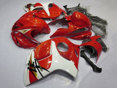 Preisgünstige Suzuki GSXR 1300 Hayabusa Motorrad Verkleidung 2008-2020 - Rot Weiss Schwarz Aufkleber