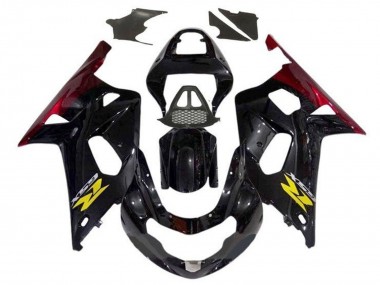 Preisgünstige Suzuki GSXR1000 Motorrad Verkleidung 2000-2002 - Glanzendes Schwarz Rot Gelb