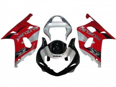 Preisgünstige Suzuki GSXR1000 Motorrad Verkleidung 2000-2002 - Silber Rot Schwarz