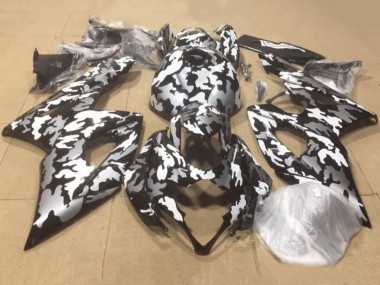 Preisgünstige Suzuki GSXR1000 Motorrad Verkleidung 2000-2002 - Schwarz Weiss Grau Camouflage
