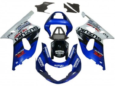 Preisgünstige Suzuki GSXR1000 Motorrad Verkleidung 2000-2002 - Weiss Rot Blau Schwarz Rot