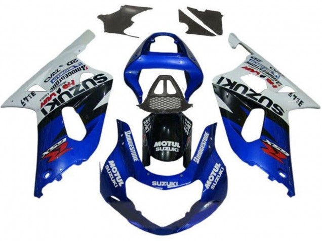 Preisgünstige Suzuki GSXR1000 Motorrad Verkleidung 2000-2002 - Weiss Rot Blau Schwarz Rot