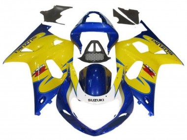 Preisgünstige Suzuki GSXR1000 Motorrad Verkleidung 2000-2002 - Gelb Blau Tribal