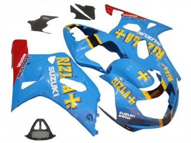 Preisgünstige Suzuki GSXR1000 Motorrad Verkleidung 2000-2002 - Blau Gelb Rot Rizla