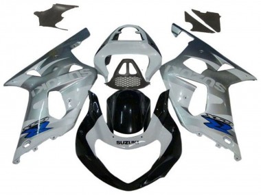 Preisgünstige Suzuki GSXR1000 Motorrad Verkleidung 2000-2002 - Silber Weiss Glanzendes Schwarz Blau