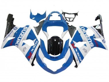 Preisgünstige Suzuki GSXR1000 Motorrad Verkleidung 2000-2002 - Weiss Hellblau Glanzendes Schwarz Rot