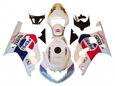 Preisgünstige Suzuki GSXR1000 Motorrad Verkleidung 2000-2002 - Weiss Rot Blau Pepsi