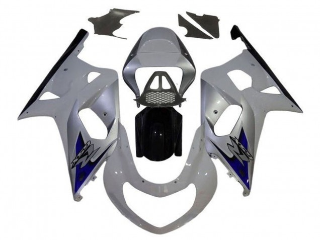 Preisgünstige Suzuki GSXR1000 Motorrad Verkleidung 2000-2002 - Weiss Silber Blau Schwarz