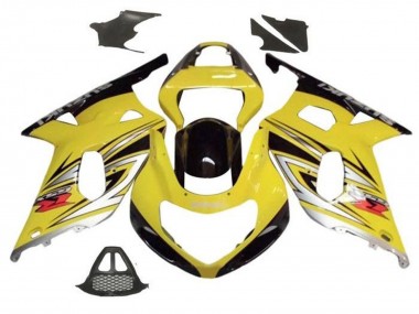 Preisgünstige Suzuki GSXR1000 Motorrad Verkleidung 2000-2002 - Gelb Silber Glanzendes Schwarz