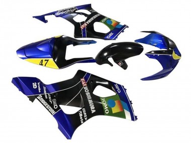 Preisgünstige Suzuki GSXR 1000 Motorrad Verkleidung 2003-2004 - Blau Gelb Schwarz JOMO