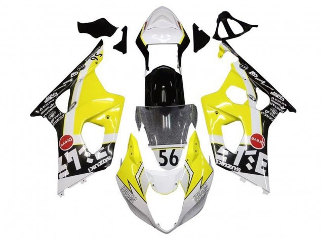 Preisgünstige Suzuki GSXR 1000 Motorrad Verkleidung 2003-2004 - Gelb Weiss Schwarz